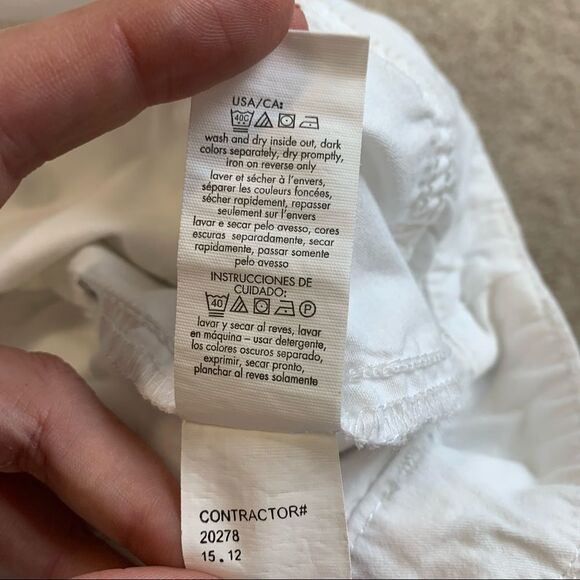 Calvin Klein jeans white cotton cargo shorts Sz 14 - Picture 6 of 9